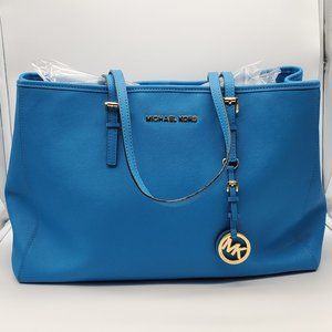 Michael Kors Jet Set Travel Large Tote Blue